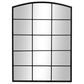Maple and Jade 40" x 30" Metal Arched Window Pane Wall Mirror in Black, , large