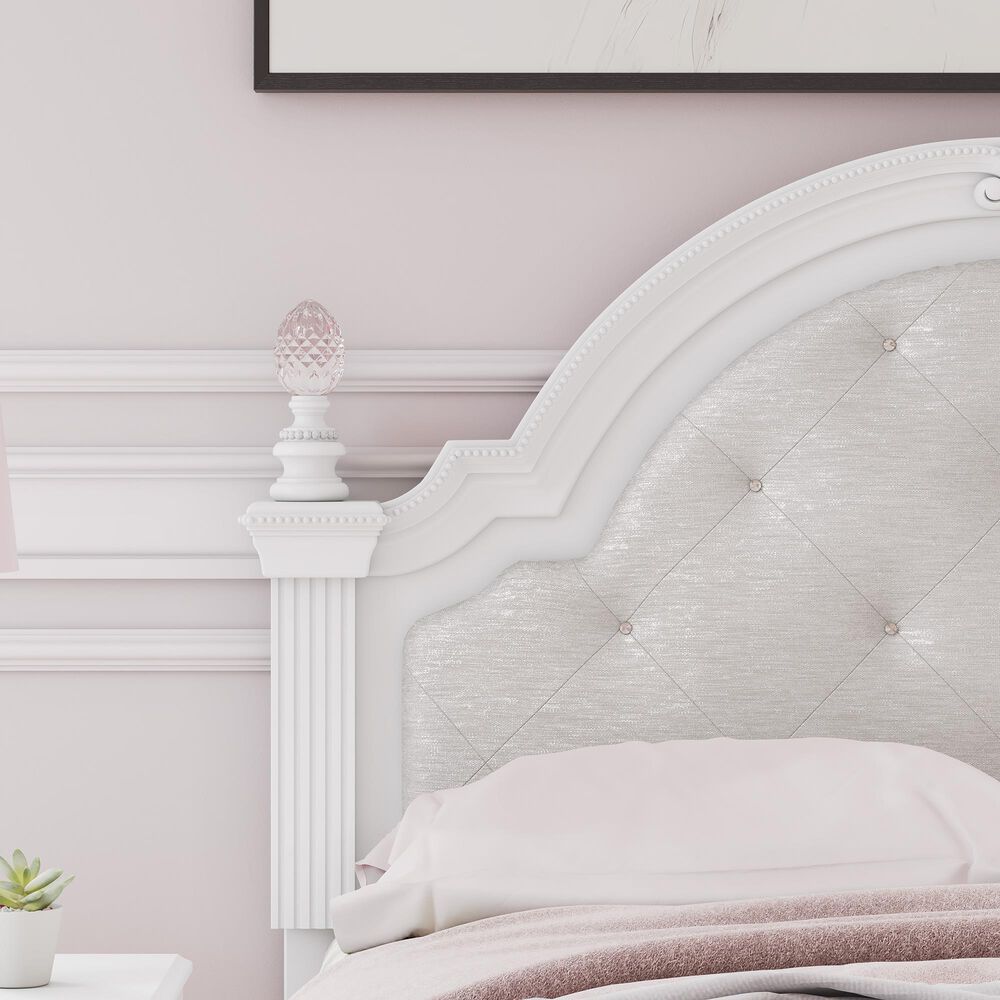 Ashley Kozlani Full Upholstered Storage Bed in Matte White, , large