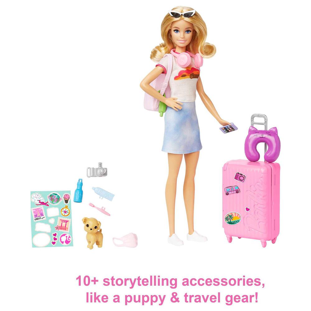Barbie Malibu Travel Playset with Roberts Doll, , large