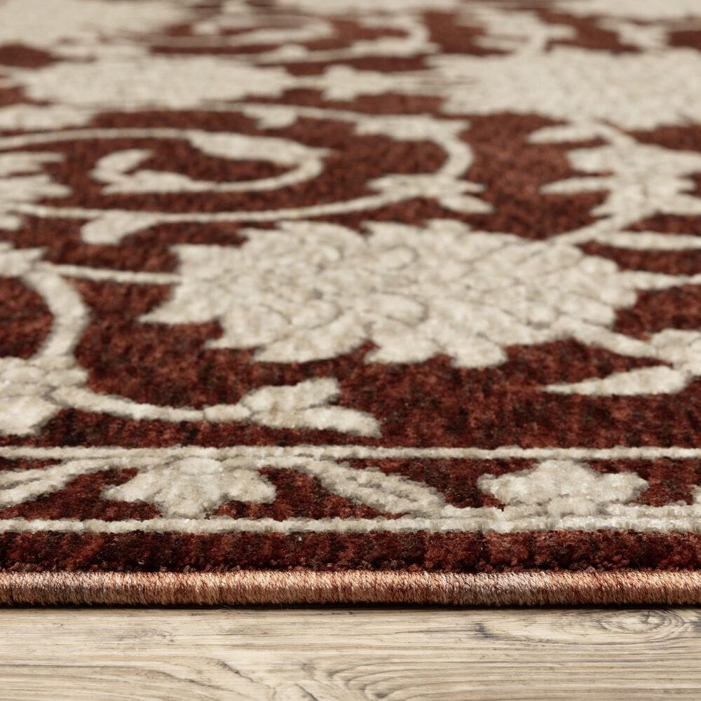 Oriental Weavers Capella Red and Beige 9&#39;10&quot; x 12&#39;10&quot; Area Rug, , large