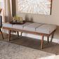 Baxton Studio Larisa Accent Bench in Grayish Beige, , large