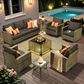 HOMLUX 8-Piece Outdoor Patio Furniture Set in Black, , large