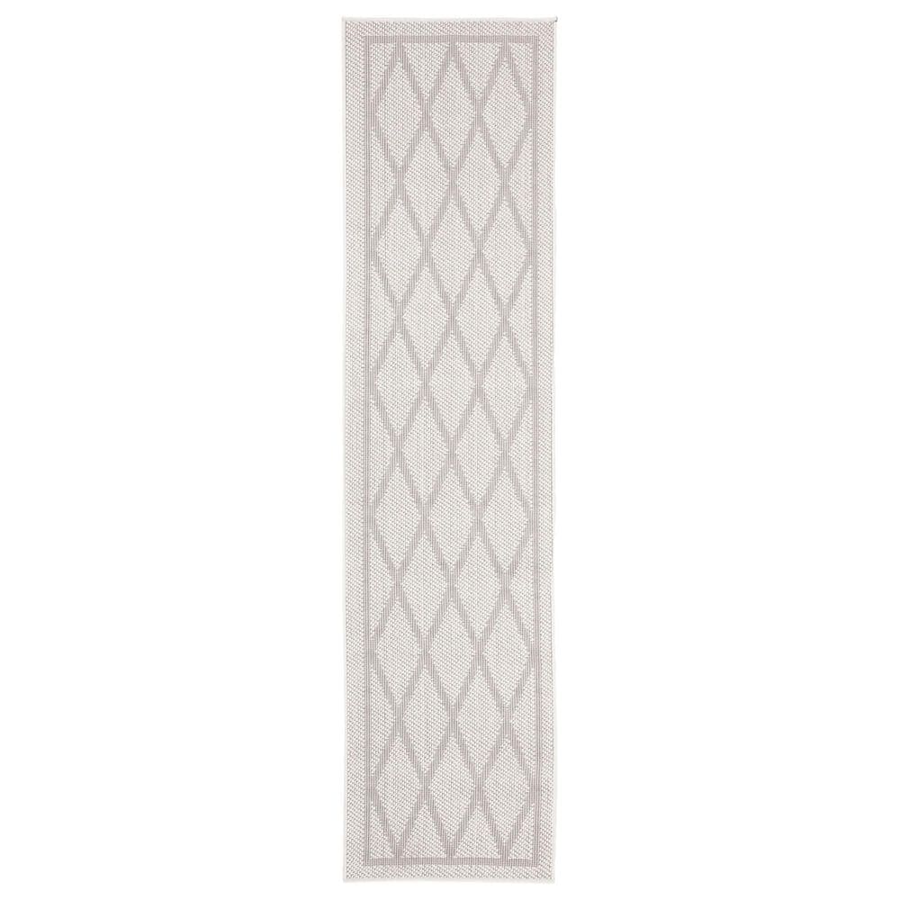 Safavieh Bermuda BMU805A 2" x 8" Ivory and Light Grey Indoor/Outdoor Area Performance Rug, , large