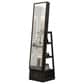 GigaCloud Swivel Jewelry Cabinet with Full Length Mirror and Storage Drawers in Black, , large