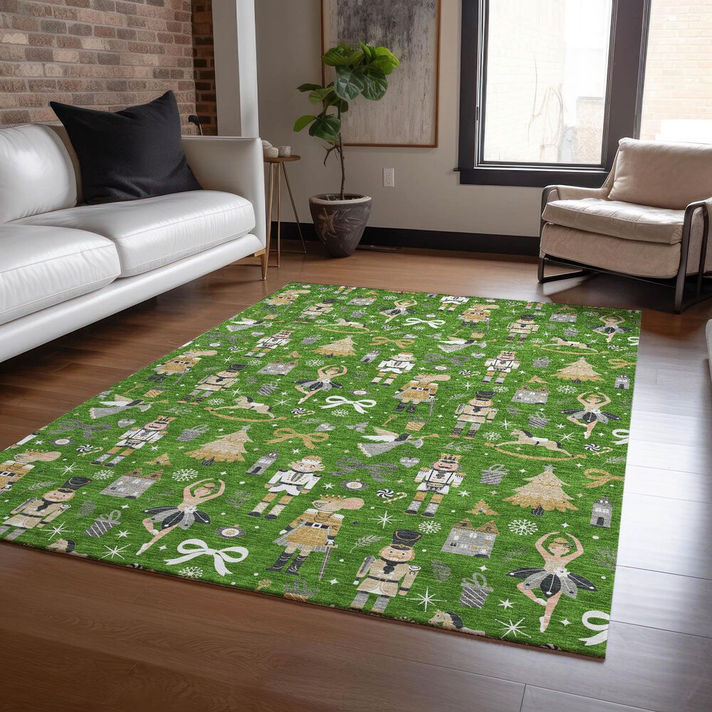 Dalyn Rug Company Wonderland WN35 Green 3&#39; x 5&#39; Area Rug, , large