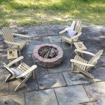 Highwood USA Classic Westport 6-Piece Adirondack Chair Set in Whitewash, , large