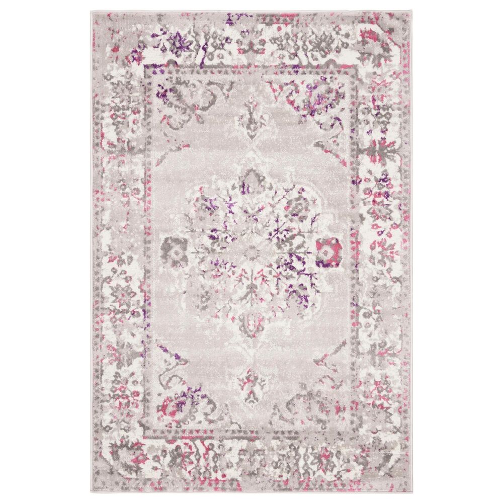 Safavieh Skyler SKY169P 3" x 5" Gray and Pink Area Rug, , large
