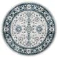 Safavieh Isabella 6"7" Round Cream and Navy Area Rug, , large
