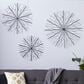 Maple and Jade 24", 30", 37" Starburst Home Wall Decor with Branch Inspired Design in Matte Black (Set of 3), , large