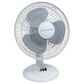 Cool-Living 12" 3-Speed Oscillating Table Fan in White, , large