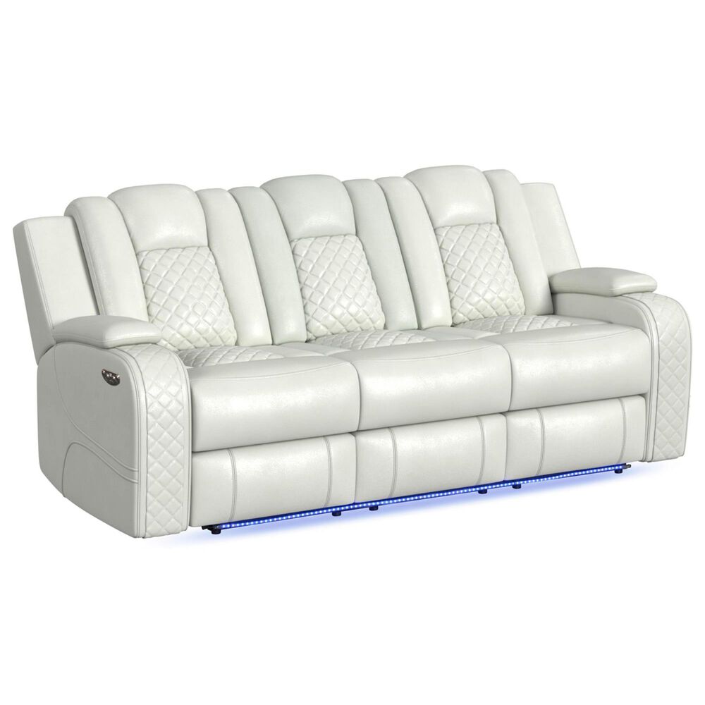 Mayberry Hill Carlo Power Reclining Sofa in Pebble Oyster, , large