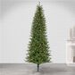 The Gerson Company 7.5" Pre-Lit Artificial Natural Cut Narrow Northern Spruce with White Lights in Green, , large