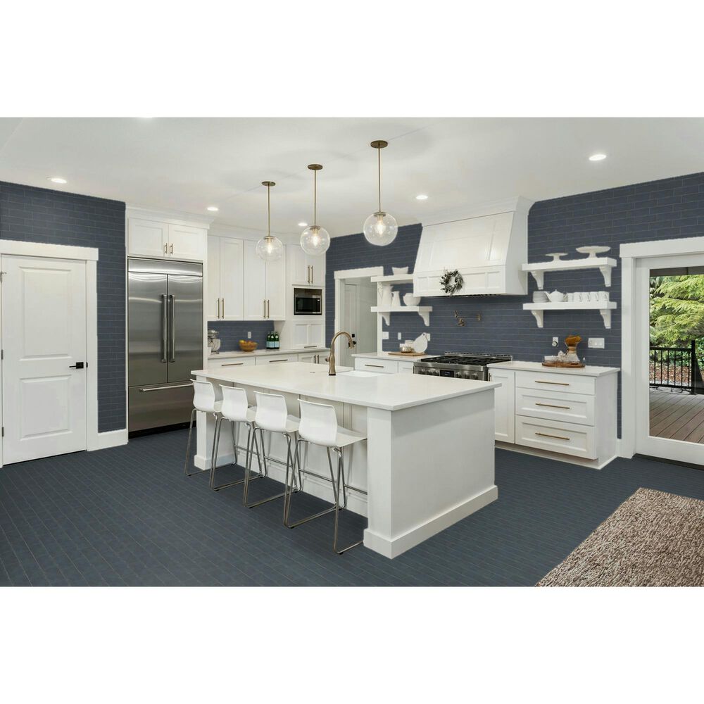 Emser Passion Azul 3&quot; x 8&quot; Glossy Porcelain Tile, , large