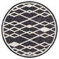 Safavieh Micro-Loop MLP157H 5" Round Charcoal and Ivory Area Rug, , large
