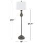 LumiSource Griffin Polyresin Floor Lamp in Grey, , large