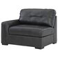 Ashley Brindley Pier 5-Piece Stationary Symmetrical Leather Sectional in Fog, , large