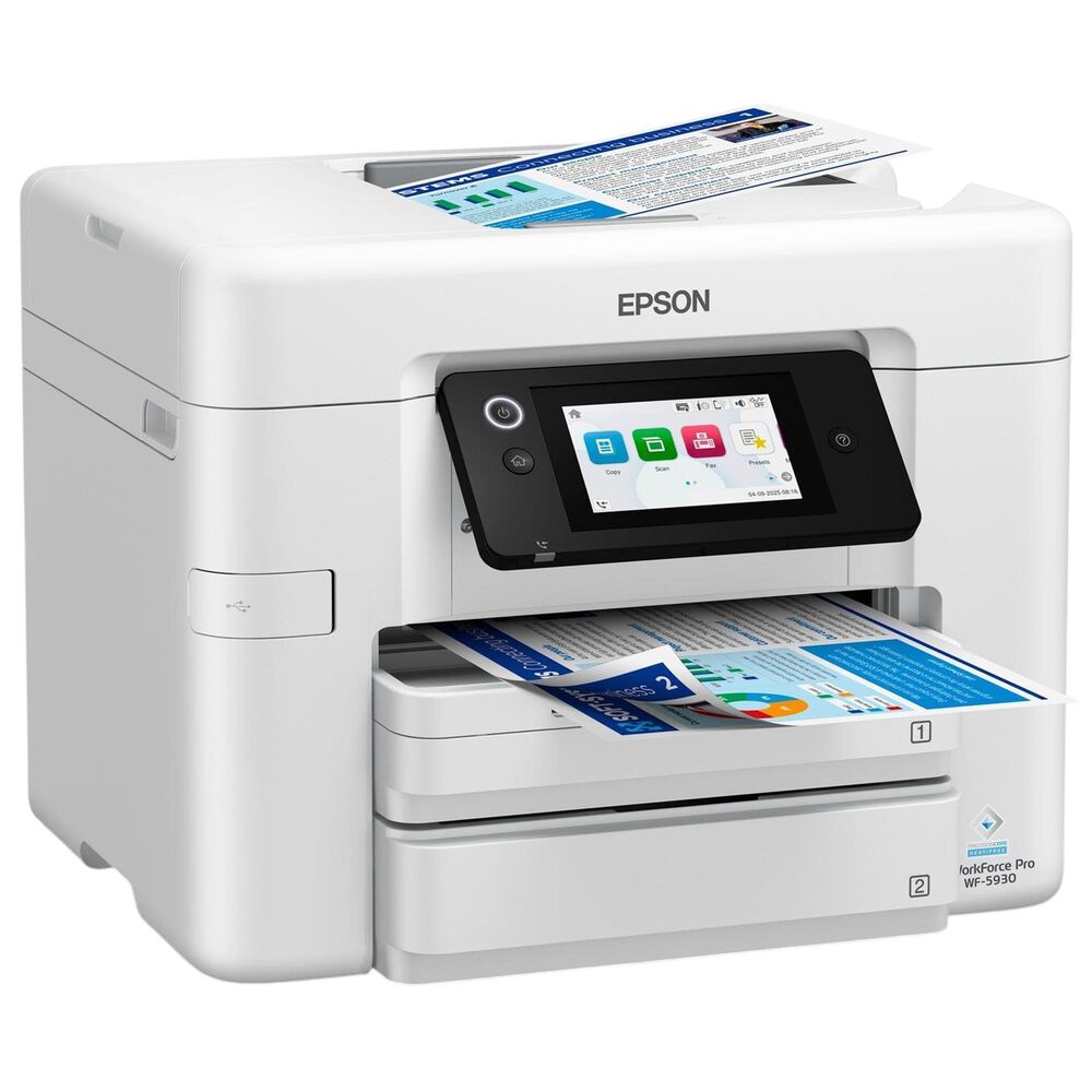 Epson WorkForce Pro WF-5930 Wireless All-in-One Inkjet Printer in White, , large