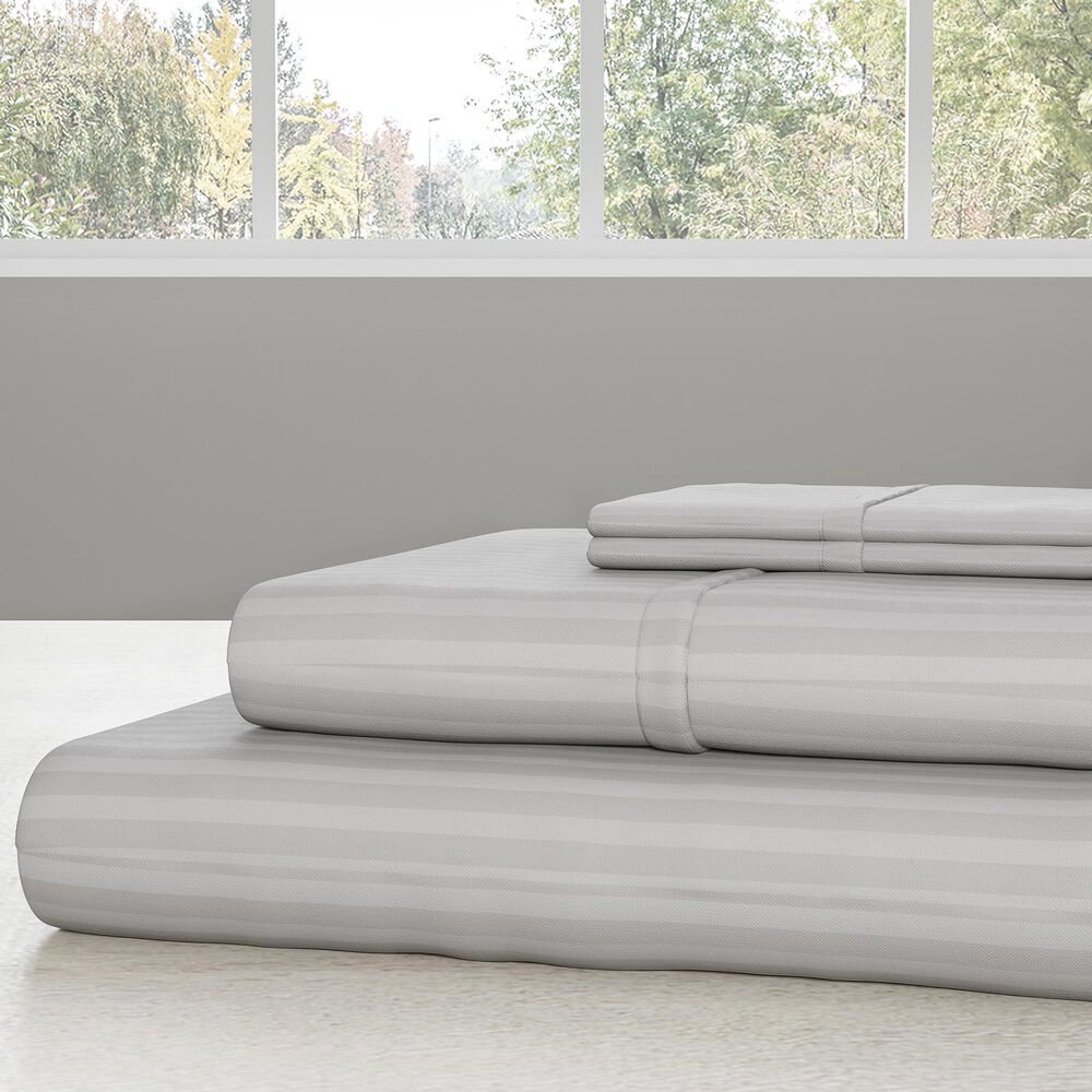 Timberlake Lavish Home 4-Piece Full Sheet Set in Gray, , large