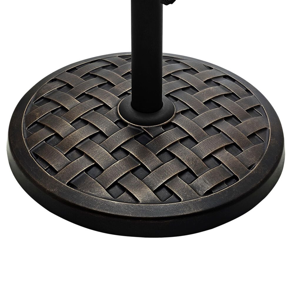 Walker Edison Weave Patio Umbrella Base in Antique Bronze, , large