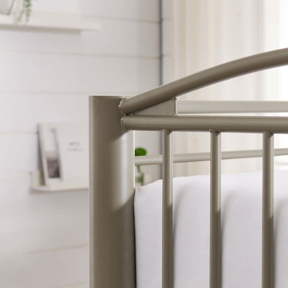 Linon Home Decor Heavy Twin Over Twin Bunk Bed in Pewter, , large