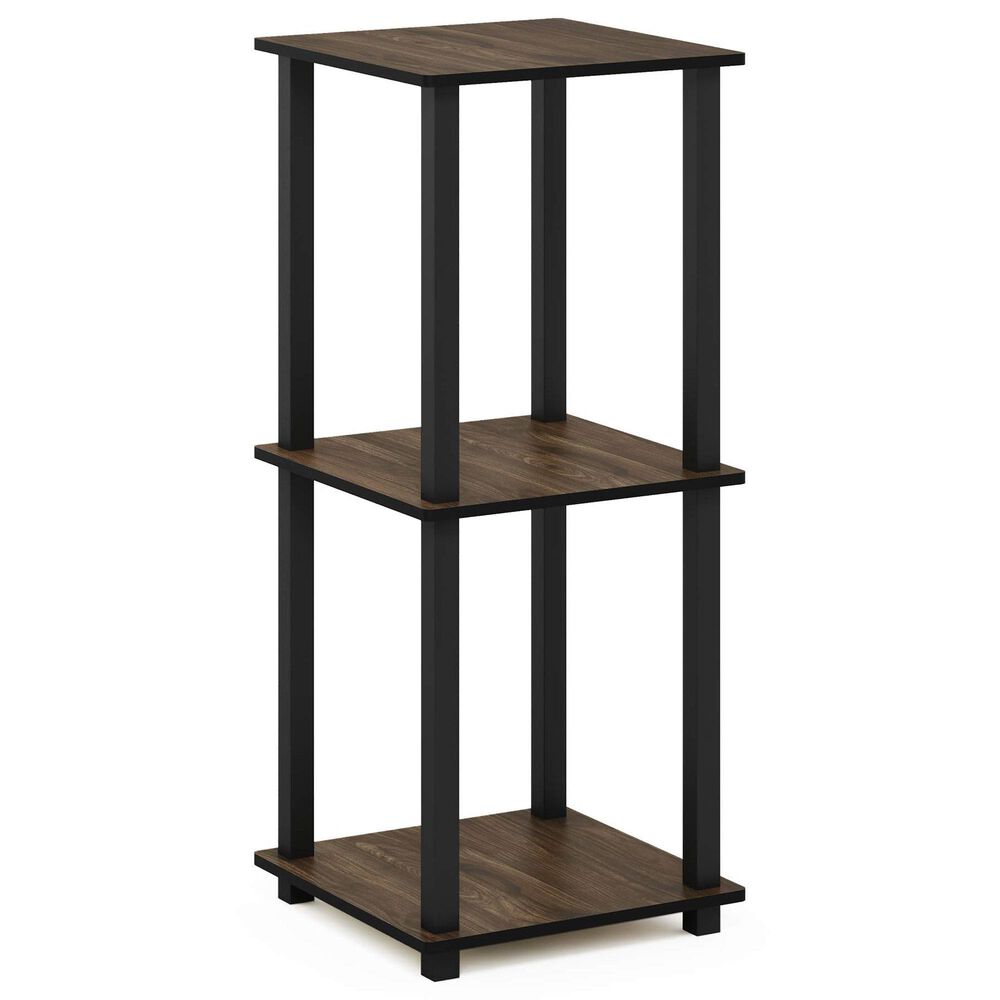 HOMLUX 2-Tier End Table in Columbia Walnut and Black (Set of 2), , large