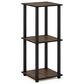 HOMLUX 2-Tier End Table in Columbia Walnut and Black (Set of 2), , large