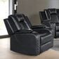 Mayberry Hill Carlo Power Motion Recliner with Power Headrest and LED in Pebble Black, , large