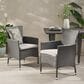 Hearth and Haven Malta Outdoor Dining Chair in Grey (Set of 2), , large