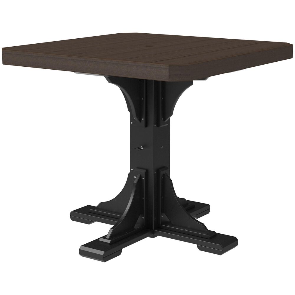 Amish Orchard 41" Square Table in Black and Brazilian Walnut, , large