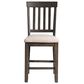 Mayberry Hill Stone 24" Slat Back Counter Stool in Dark Ash, , large