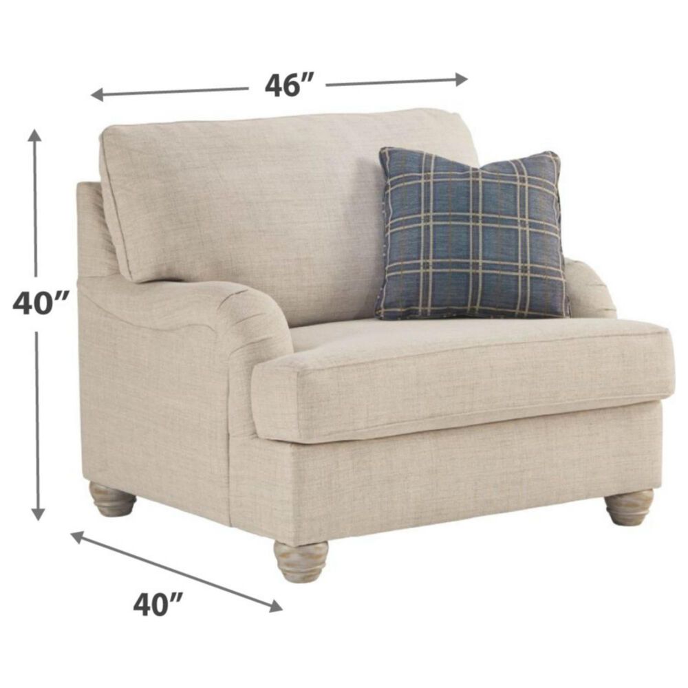 Signature Design by Ashley Traemore Chair and a Half in Linen