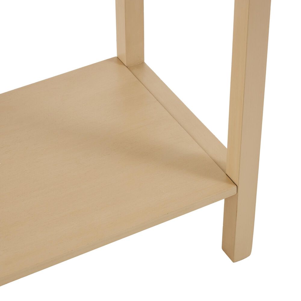 Maple and Jade 2-Drawer Console Table with Black Handles in Beige, , large