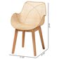 Baxton Studio Ballerina Arm Chair in Natural Brown (Set of 2), , large