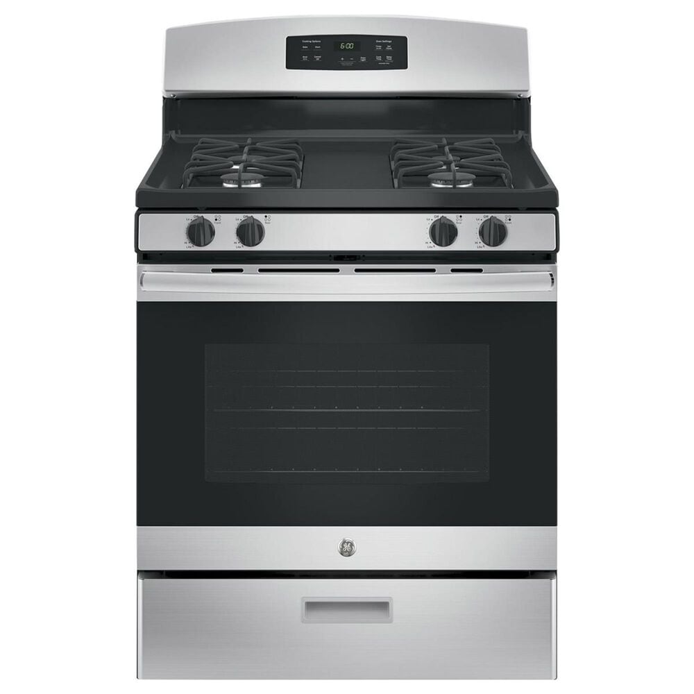GE Appliances 4.8 Cu. Ft. Freestanding Gas Range in Stainless Steel, , large