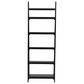 Linon Home Decor Charlotte 5-Shelf Ladder Bookcase in Black, , large
