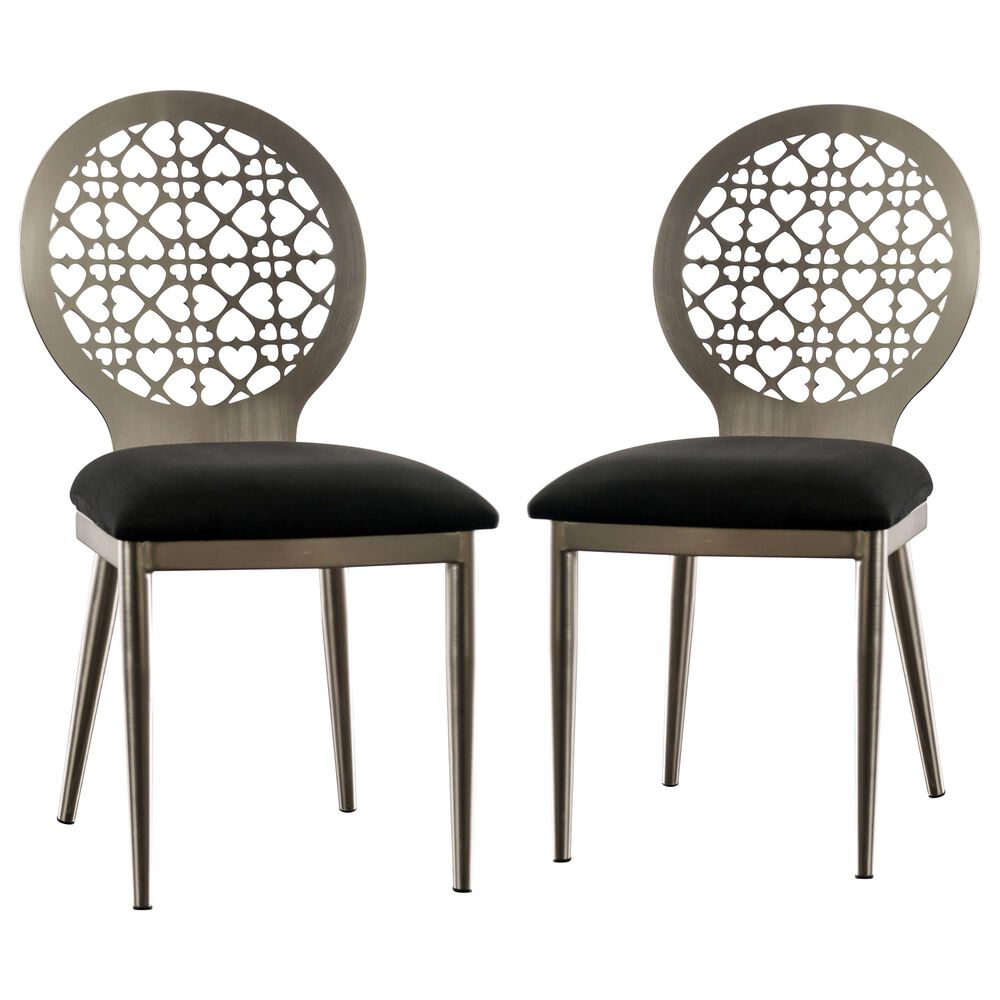 Furniture of America Mccormick Dining Chair in Black (Set of 2), , large