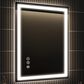 HOMLUX 24" x 32" LED Bathroom Makeup Mirror in Silver, , large