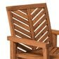 Walker Edison Vincent Patio Chair in Brown (Set of 2), , large
