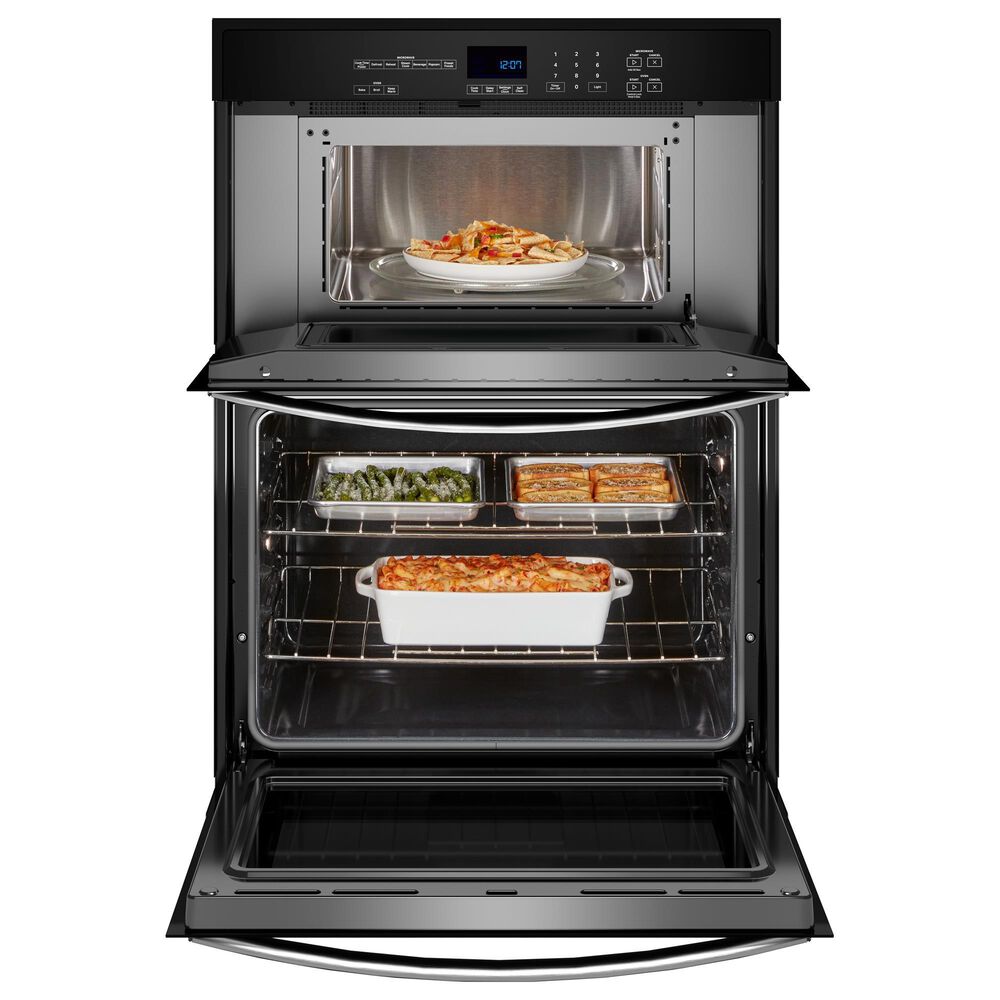 Whirlpool 30&quot; Self-Cleaning Microwave Wall Oven Combo in Stainless Steel, , large