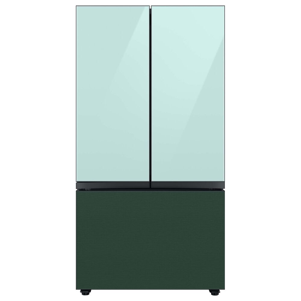 Samsung Bespoke Bespoke 3-Door French Door Refrigerator Top Panel in Morning Blue Glass, , large