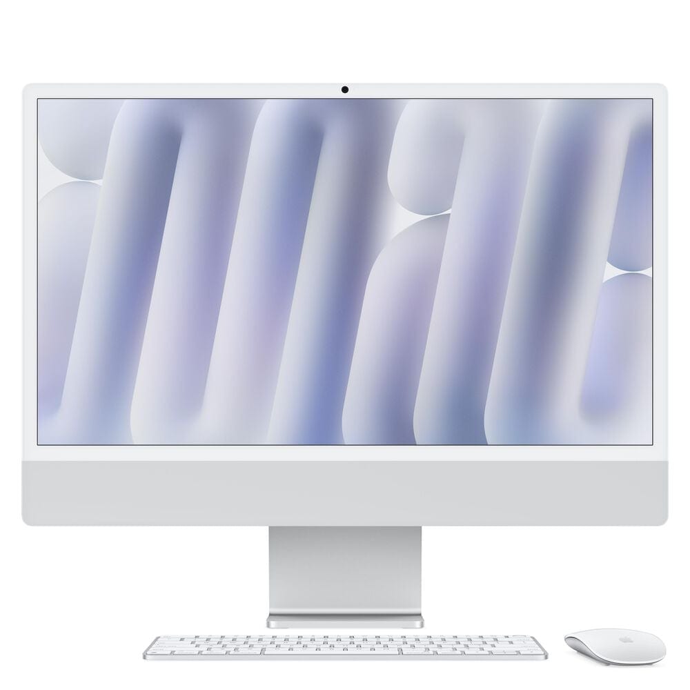 Apple 24-Inch iMac with Retina 4.5K display: Apple M4 Chip with 10-core CPU and 10-core GPU, 24GB Unified Memory, 512GB SSD in Silver (Latest Model), , large