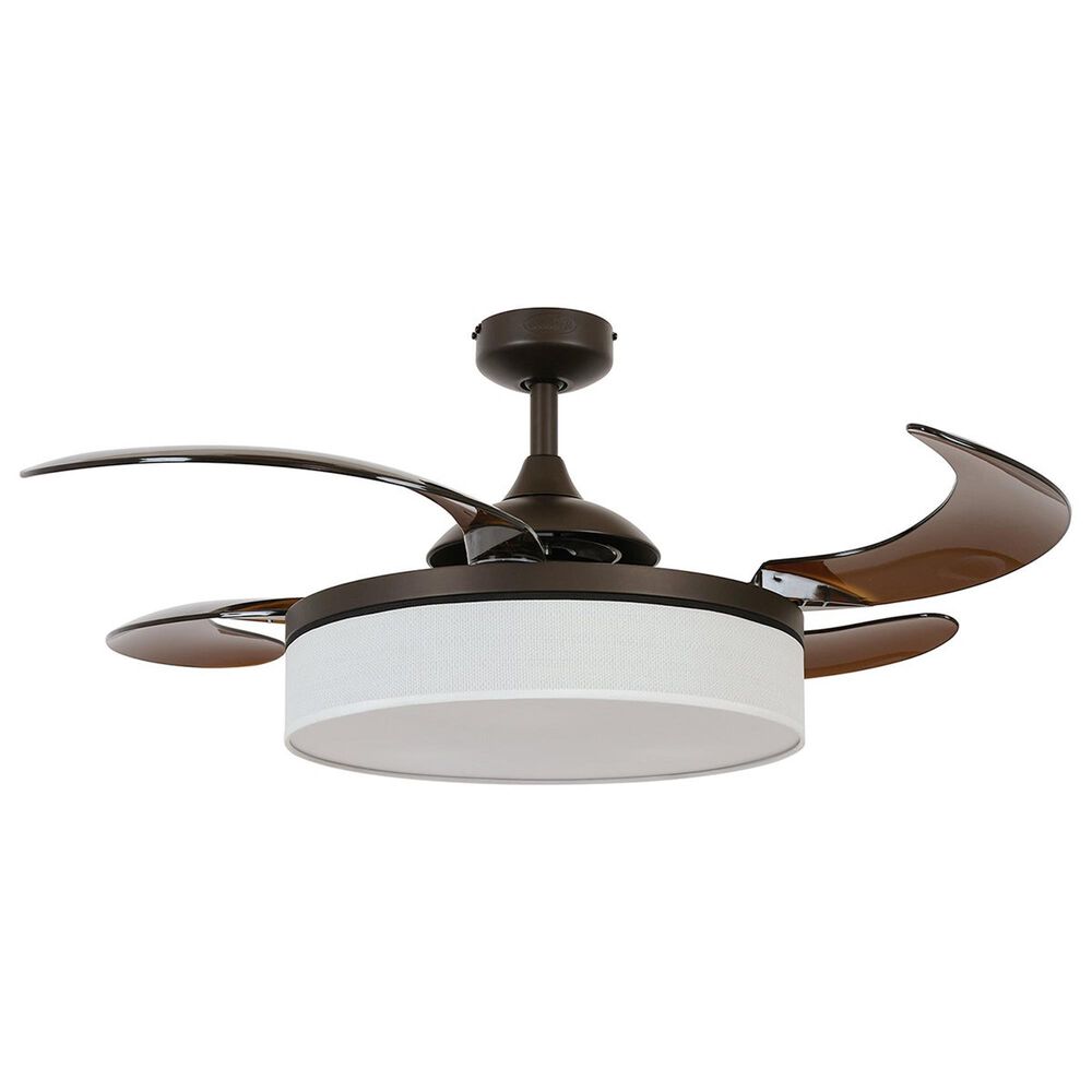 Beacon Lighting Fraser 48" Retractable Blade and Amber AC Ceiling Fan with Light in Oil Rubbed Bronze, , large