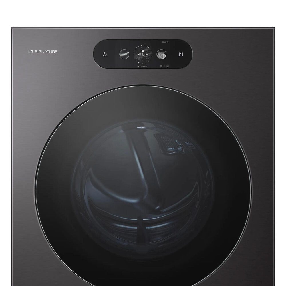 LG 5.8 Cu. Ft. Smart Front Load Washer and 9 Cu. Ft. Smart Electric Gas Laundry Pair in Brushed Black Steel, , large