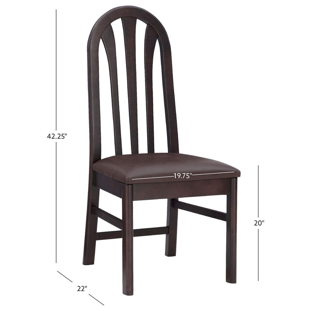 Linon Home Decor Jesper Side Chair in Dark Brown (Set of 2), , large