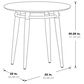 OSP Home Brooklyn End Table in Black and Brushed Nickel, , large