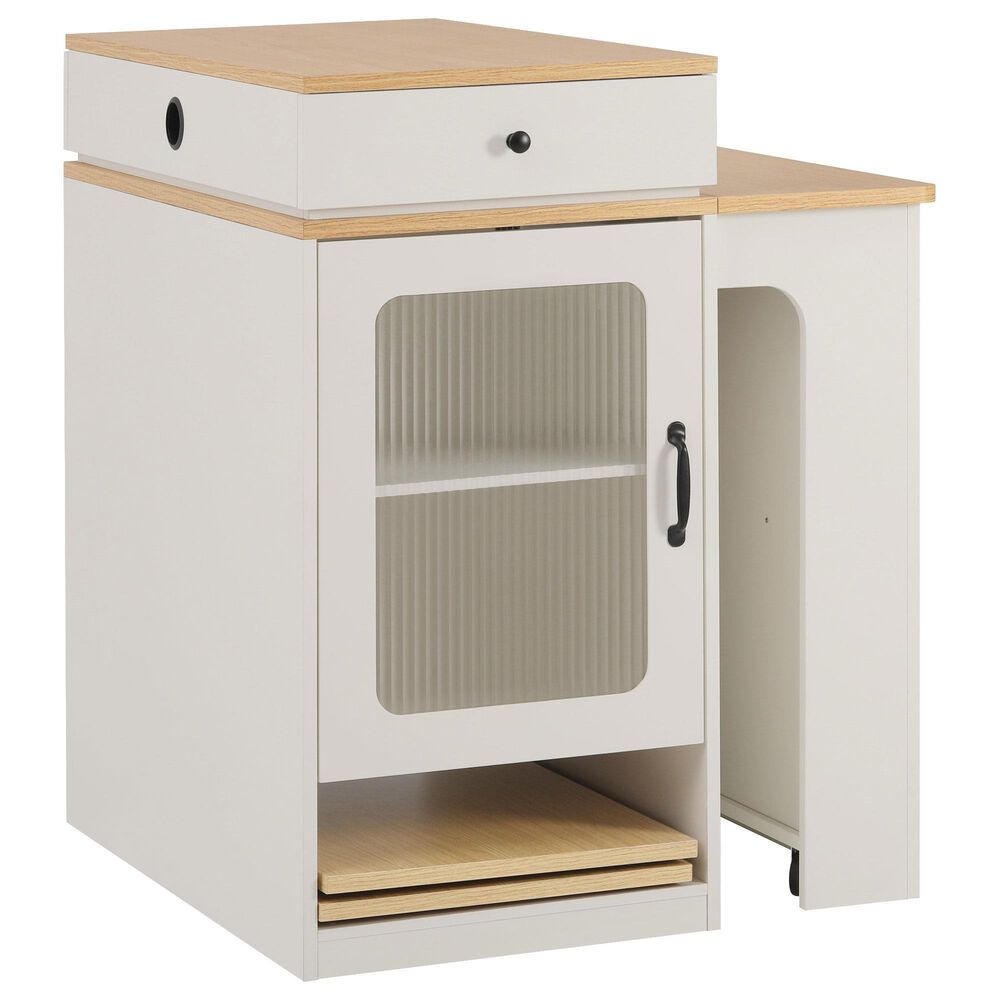 HOMLUX 60" Kitchen Island in White, , large
