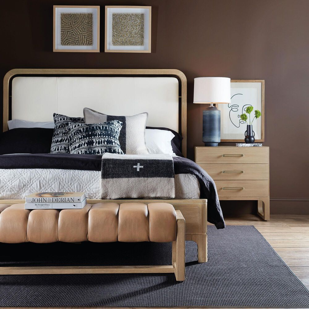 HOOKER Banyon Bay King Upholstered Panel Bed in Desert Oak, , large