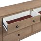 Riva Ridge Oxford 4-Piece King Sleigh Bedroom Set in Tan with USB Ports, , large