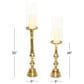 Maple and Jade Aluminum Room Hurricane Lamp in Polished Gold and Clear (Set of 2), , large
