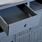 Hearth and Haven Outdoor Kitchen Island Cart with Extendable Stainless Steel Top and Adjustable Shelf in Gray, , large